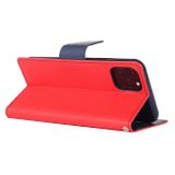 Peňaženkové kožené pouzdro na iPhone 11 Pro Max - Red