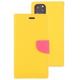 Peňaženkové kožené pouzdro na iPhone 11 Pro Max - Yellow