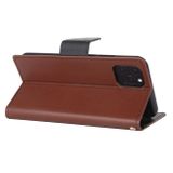 Peňaženkové kožené pouzdro na iPhone 11 Pro Max - Brown