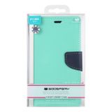 Peňaženkové kožené pouzdro na iPhone 11 Pro Max - Mint Green