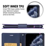 Peňaženkové kožené pouzdro na iPhone 11 Pro Max - Navy