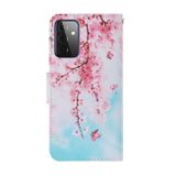 Peňaženkové kožené puzdro na Samsung Galaxy A72 5G - Cherry Blossoms
