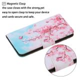 Peňaženkové kožené puzdro na Samsung Galaxy A72 5G - Cherry Blossoms