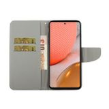 Peňaženkové kožené puzdro na Samsung Galaxy A72 5G - Big Golden Butterfly