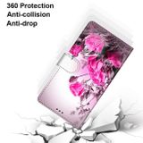 Peňaženkové kožené puzdro DRAWING na Xiaomi Redmi Note 9 - Wild Rose