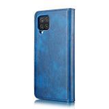 Peňaženkové kožené puzdro na Samsung Galaxy A12 - Modrá