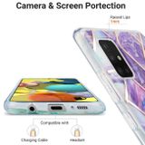 Gumený 3D kryt MARBLE na Samsung Galaxy A51 5G - Tmavofialová