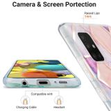 Gumený 3D kryt MARBLE na Samsung Galaxy A51 5G - Bledofialová