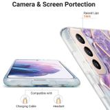 Gumený 3D kryt MARBLE na Samsung Galaxy S21 Plus 5G - Tmavofialová