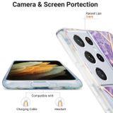 Gumený 3D kryt Marble na Samsung Galaxy S21 Ultra 5G - Tmavofialová