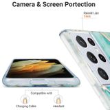 Gumený 3D kryt Marble na Samsung Galaxy S21 Ultra 5G - Zelená