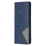 Peňaženkové kožené puzdro na Samsung Galaxy A02s - Modrá