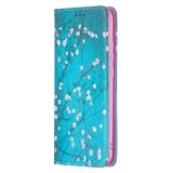 Peňaženkové kožené puzdro na Samsung Galaxy A02s - Plum Blossom