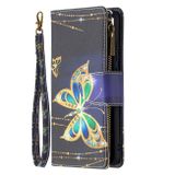 Peňaženkové kožené puzdro na Samsung Galaxy A02s - Big Butterfly