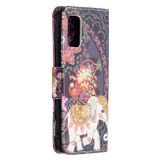 Peňaženkové kožené puzdro na Samsung Galaxy A02s - Flower Elephant