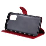 Peňaženkové kožené puzdro na Samsung Galaxy A02s - Červená