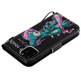 Peňaženkové púzdro Coloured Drawing Pattern na iPhone 11 pro-One-eyed Mouse