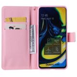 Peňaženkové kožené puzdro na Samsung Galaxy A80 - Pink Elephant