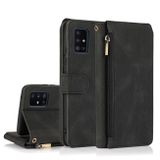 Peňaženkové kožené puzdro Zipper Wallet Bagna na Samsung Galaxy A51 5G - Čierna