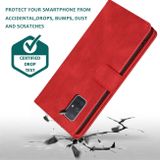 Peňaženkové kožené puzdro SKIN HORS na Samsung Galaxy A71 5G - Červená
