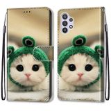 Peňaženkové kožené puzdro na Samsung Galaxy A32 5G – Frog Kitten