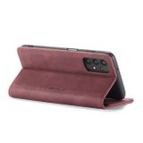 Peňaženkové kožené puzdro CASEME na Samsung Galaxy A32 5G - Wine Red