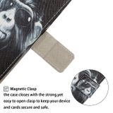 Peňaženkové púzdro Coloured Drawing Pattern na iPhone 11 pro -Chimpanzee