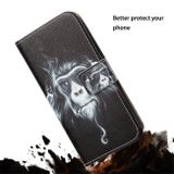 Peňaženkové púzdro Coloured Drawing Pattern na iPhone 11 pro -Chimpanzee