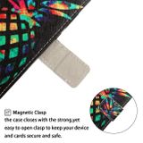 Peňaženkové púzdro Coloured Drawing Pattern na iPhone 11 pro -Colorful Pineapple