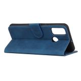 Peňaženkové kožené puzdro KHAZNEH Retro Texture na Moto G10/G20/G30 - Modrá