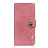 Peňaženkové kožené puzdro na Motorola Moto E7 Power - Ružová