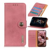 Peňaženkové kožené puzdro na Motorola Moto E7 Power - Ružová