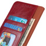 Peňaženkové kožené puzdro Nappa Texture na Moto G10/G20/G30 - Červená