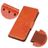 Peňaženkové kožené puzdro Nappa Texture na Moto G10/G20/G30 - Oranžová