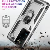 Kryt Magnetic Holder Armor na Samsung Galaxy S21 Ultra 5G - Strieborná