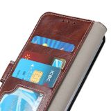 Peňaženkové kožené puzdro RETRO na Motorola Moto G100 - Hnedá