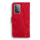 Peňaženkové kožené puzdro TIGER na Samsung Galaxy  A52 5G / A52s 5G - Červená