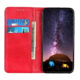 Peňaženkové kožené puzdro Crazy Horse Flip na Xiaomi Redmi Note 10/10S - Červená