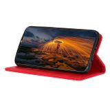 Peňaženkové kožené puzdro Crazy Horse Flip na Xiaomi Redmi Note 10/10S - Červená