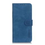 Peňaženkové kožené puzdro KHAZNEH Retro na Xiaomi Redmi Note 10/10S - Modrá