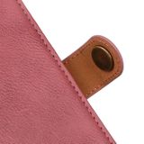 Peňaženkové kožené puzdro KHAZNEH Cowhide na Xiaomi Redmi Note 10/10S - Ružová