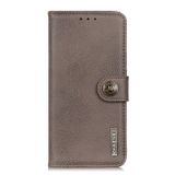 Peňaženkové kožené puzdro KHAZNEH Cowhide na Xiaomi Redmi Note 10/10S - Khaki