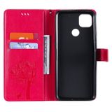 Peňaženkové kožené puzdro na Motorola Moto G9 Power - Rose Red
