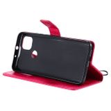 Peňaženkové kožené puzdro na Motorola Moto G9 Power - Rose Red