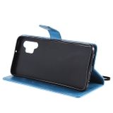 Peňaženkové kožené puzdro TREE na Samsung Galaxy A32 5G - Modrá