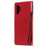 Peňaženkové kožené puzdro TREE na Samsung Galaxy A32 5G - Červená