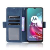 Peňaženkové kožené puzdro Skin Feel Calf na Moto G10/G20/G30 - Modrá