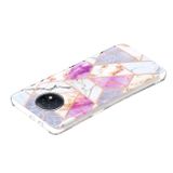 Gumený kryt PLATING na Xiaomi Redmi Note 9T - Purple White Marble Color Matching