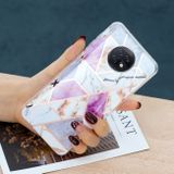 Gumený kryt PLATING na Xiaomi Redmi Note 9T - Purple White Marble Color Matching
