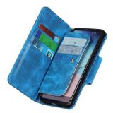 Peňaženkové kožené puzdro CRAZY HORS na Samsung Galaxy A71 5G - Modrá